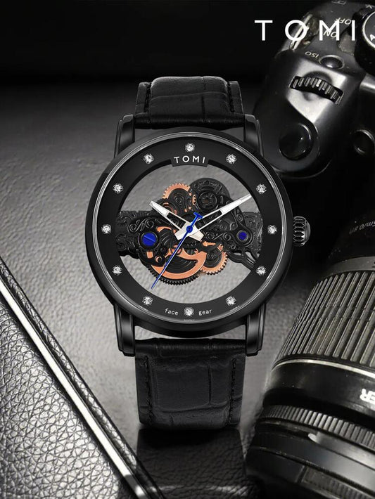 TOMI T-102 Face Gear Dual Strap Luxury Watch