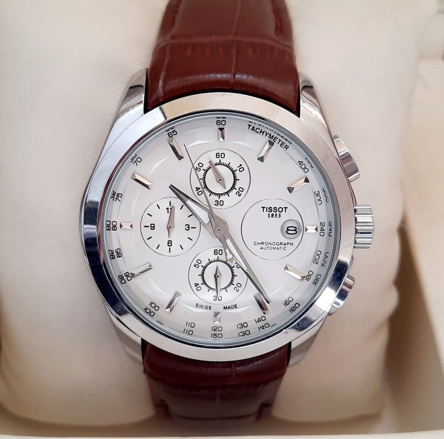 Tissot 1853 PRC 200 Chronograph Leather Strap